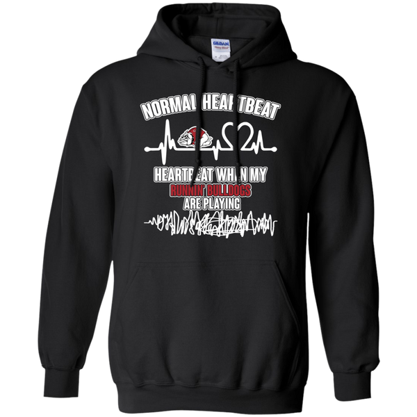 Gardner-Webb Runnin' Bulldogs T shirts Heartbeat When My Runnin' Bulldogs Playing Hoodies Sweatshirts