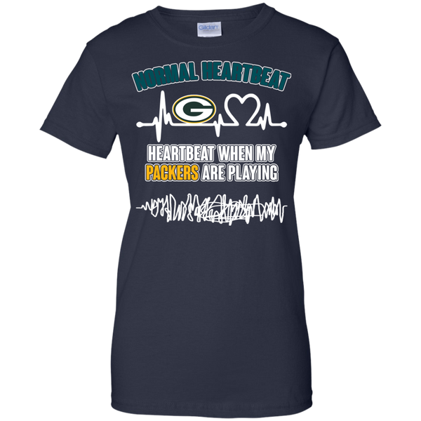 Green Bay Packers T shirts Heartbeat When My Packers Playing Hoodies Sweatshirts