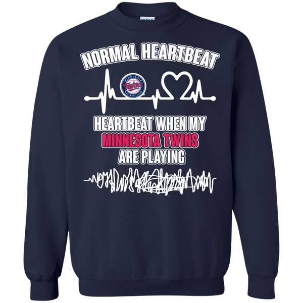 Minnesota Twins T shirts Heartbeat When My Minnesota Twins Playing Hoodies Sweatshirts