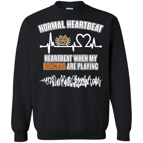 Idaho State Bengals T shirts Heartbeat When My Bengals Playing Hoodies Sweatshirts
