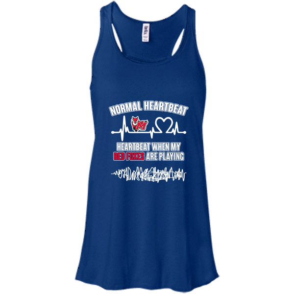 Marist Red Foxes T shirts Heartbeat When My Red Foxes  Playing Hoodies Sweatshirts