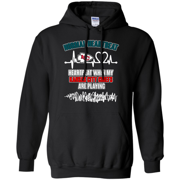 Kansas City Chiefs T shirts Heartbeat When My Kansas City Chiefs Playing Hoodies Sweatshirts