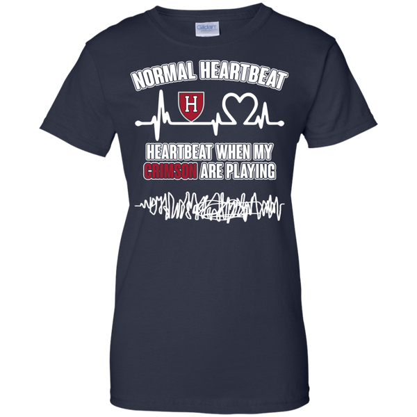 Harvard Crimson T shirts Heartbeat When My Crimson Playing Hoodies Sweatshirts