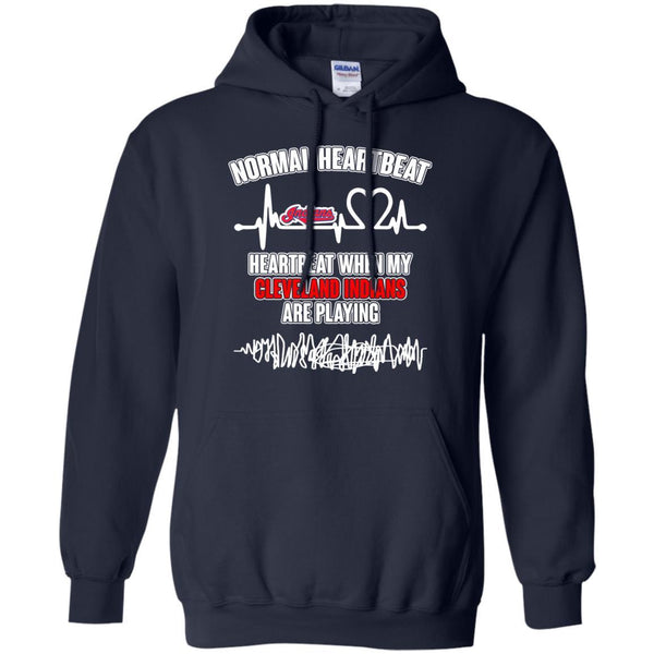 Cleveland Indians T shirts Heartbeat When My Cleveland Indians Playing Hoodies Sweatshirts