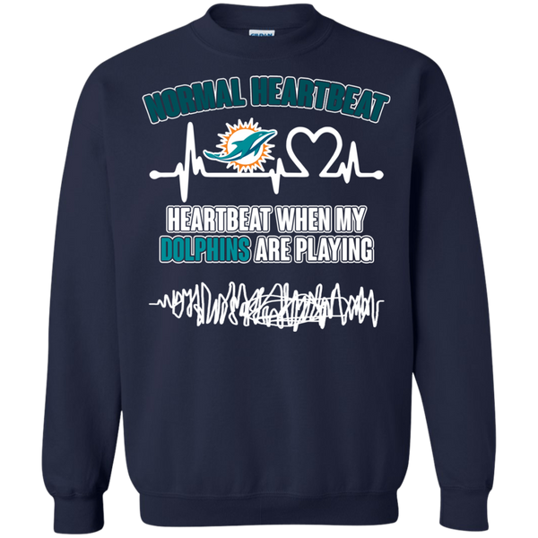 Miami Dolphins T shirts Heartbeat When My Dolphins Playing Hoodies Sweatshirts