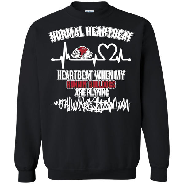 Gardner-Webb Runnin' Bulldogs T shirts Heartbeat When My Runnin' Bulldogs Playing Hoodies Sweatshirts