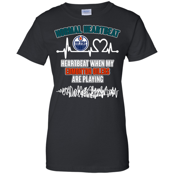 Edmonton Oilers T shirts Heartbeat When My Edmonton Oilers Playing Hoodies Sweatshirts