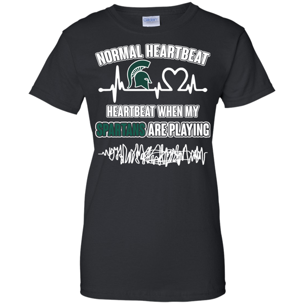Michigan State Spartans T shirts Heartbeat When My Spartans Playing Hoodies Sweatshirts