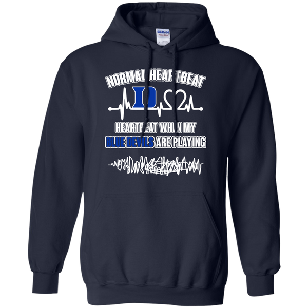 Duke Blue Devils T shirts Heartbeat When My Devils Playing Hoodies Sweatshirts