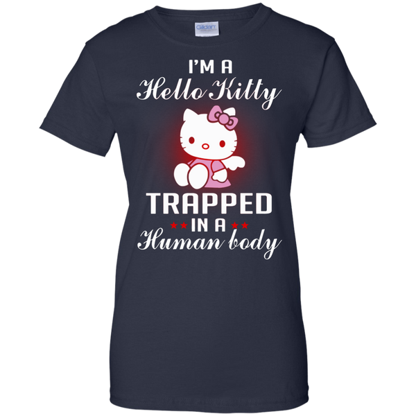 Hello Kitty T shirts Trapped In A Human Today Hoodies Sweatshirts