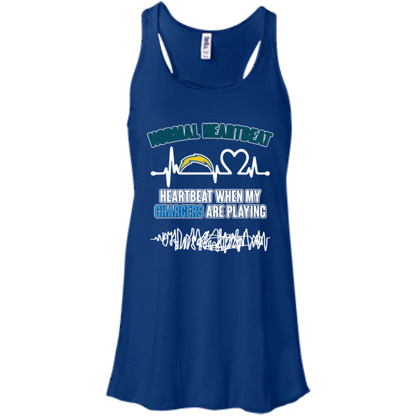 Los Angeles Chargers T shirts Heartbeat When My Chargers Playing Hoodies Sweatshirts