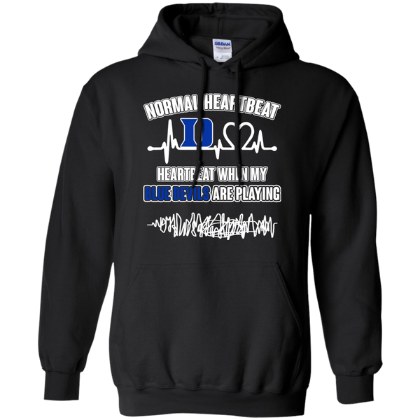 Duke Blue Devils T shirts Heartbeat When My Devils Playing Hoodies Sweatshirts