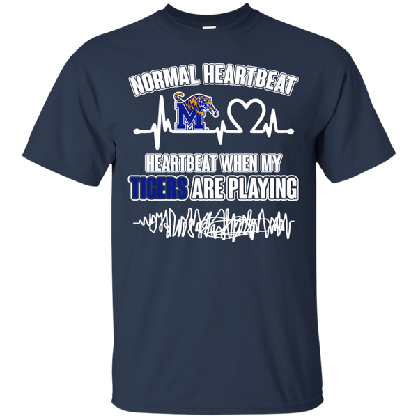Memphis Tigers T shirts Heartbeat When My Tigers  Playing Hoodies Sweatshirts