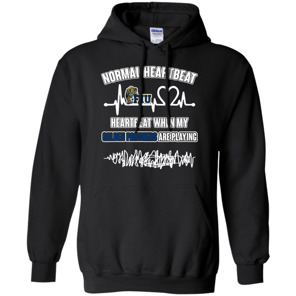 FIU Golden Panthers T shirts Heartbeat When My Panthers Playing Hoodies Sweatshirts