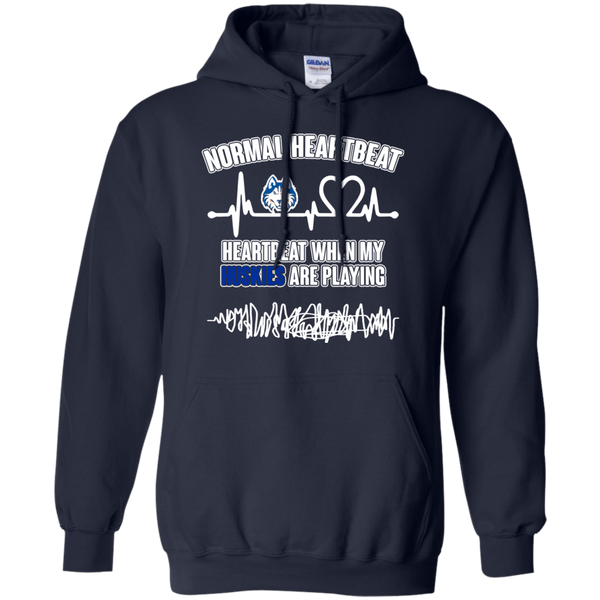 Houston Baptist Huskies T shirts Heartbeat When My Huskies Playing Hoodies Sweatshirts