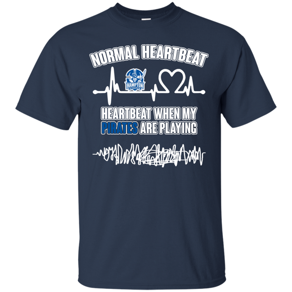 Hampton Pirates T shirts Heartbeat When My Pirates Playing Hoodies Sweatshirts