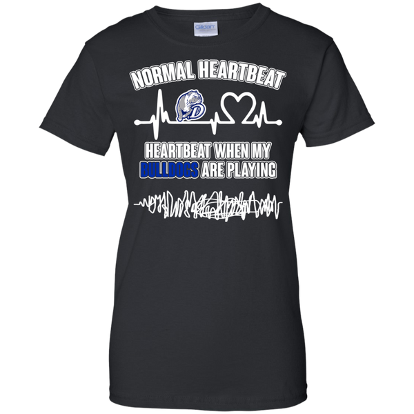 Drake Bulldogs T shirts Heartbeat When My Bulldogs Playing Hoodies Sweatshirts