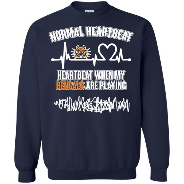 Idaho State Bengals T shirts Heartbeat When My Bengals Playing Hoodies Sweatshirts