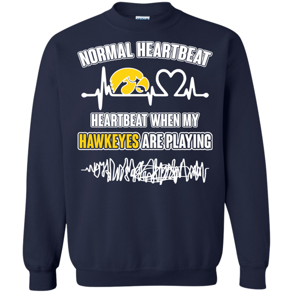 Iowa Hawkeyes T shirts Heartbeat When My Hawkeyes Playing Hoodies Sweatshirts