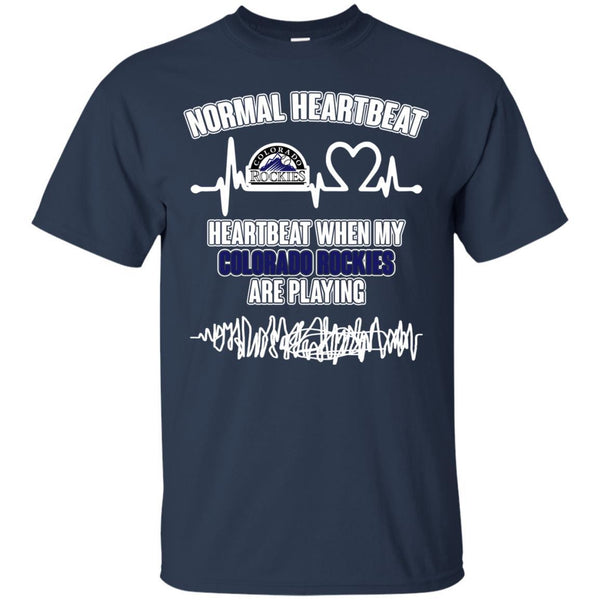 Colorado Rockies T shirts Heartbeat When My Colorado Rockies Playing Hoodies Sweatshirts