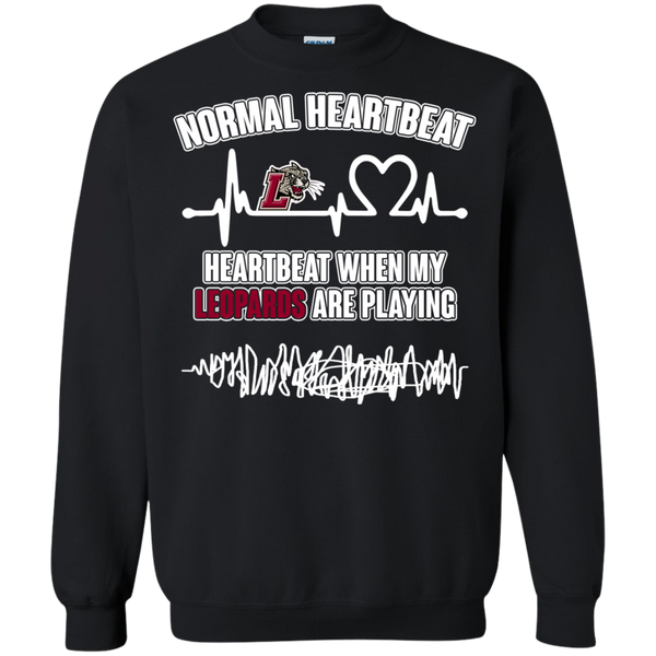 Lafayette Leopards T shirts Heartbeat When My Leopards Playing Hoodies Sweatshirts