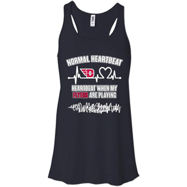 Dayton Flyers T shirts Heartbeat When My Flyers Playing Hoodies Sweatshirts