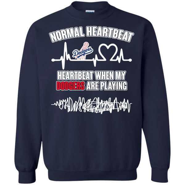 Los Angeles Dodgers T shirts Heartbeat When My Dodgers Playing Hoodies Sweatshirts