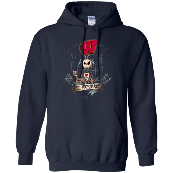 Halloween Wisconsin Badgers T shirts The Nightmare Hoodies Sweatshirts