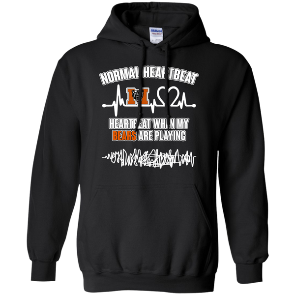 Mercer Bears T shirts Heartbeat When My Bears Playing Hoodies Sweatshirts