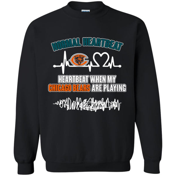 Chicago Bears T shirts Heartbeat When My Chicago Bears Playing Hoodies Sweatshirts