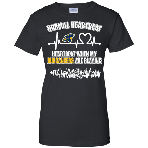 Etsu Buccaneers T shirts Heartbeat When My Buccaneers Playing Hoodies Sweatshirts