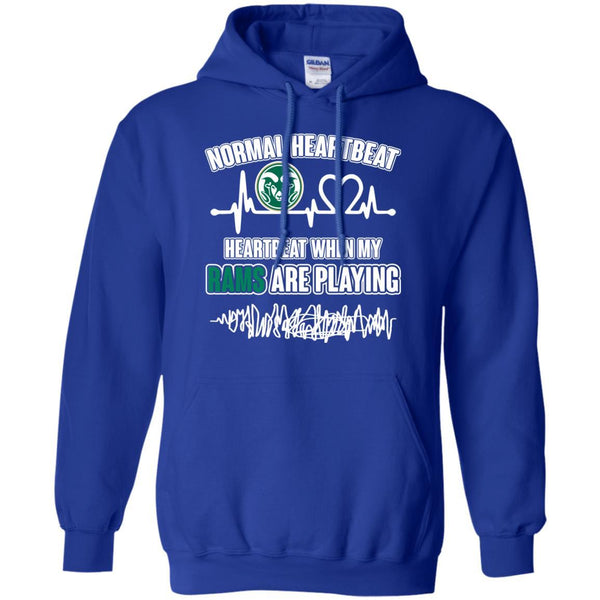 Colorado State Rams T shirts Heartbeat When My Rams Playing Hoodies Sweatshirts