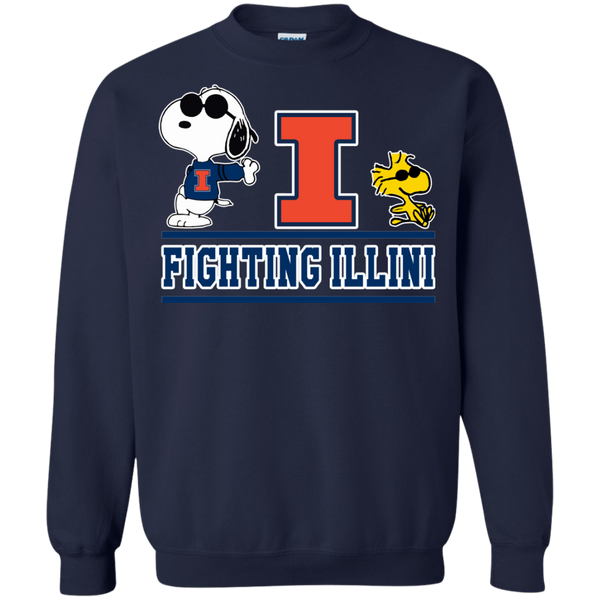 Illinois Fighting Illini T shirts Snoopy Hoodies Sweatshirts