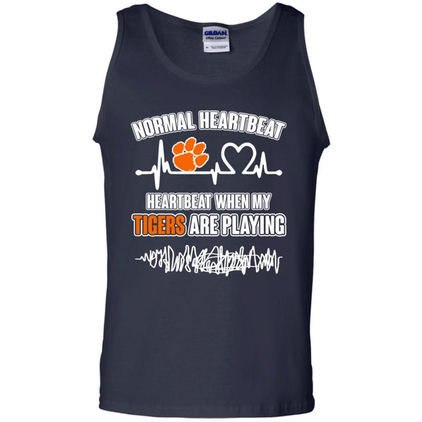Clemson Tigers T shirts Heartbeat When My Tigers Playing Hoodies Sweatshirts