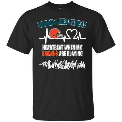 Cleveland Browns T shirts Heartbeat When My Browns Playing Hoodies Sweatshirts