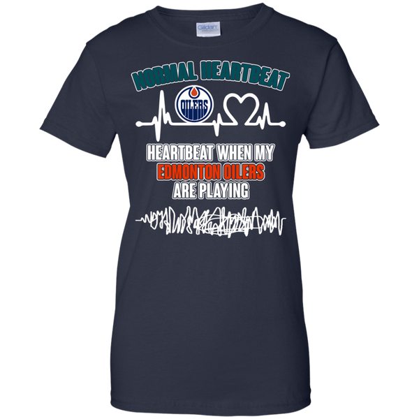 Edmonton Oilers T shirts Heartbeat When My Edmonton Oilers Playing Hoodies Sweatshirts