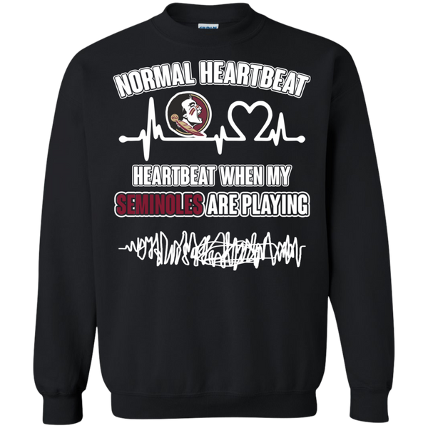 Florida State Seminoles T shirts Heartbeat When My Seminoles Playing Hoodies Sweatshirts