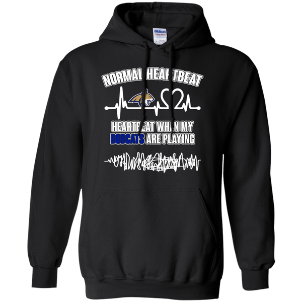 Montana State Bobcats T shirts Heartbeat When My Bobcats Playing Hoodies Sweatshirts
