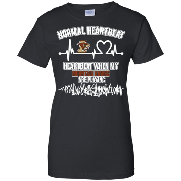 Lehigh Mountain Hawks T shirts Heartbeat When My Mountain Hawks Playing Hoodies Sweatshirts