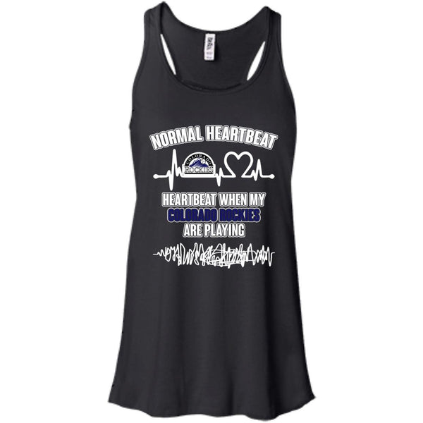 Colorado Rockies T shirts Heartbeat When My Colorado Rockies Playing Hoodies Sweatshirts