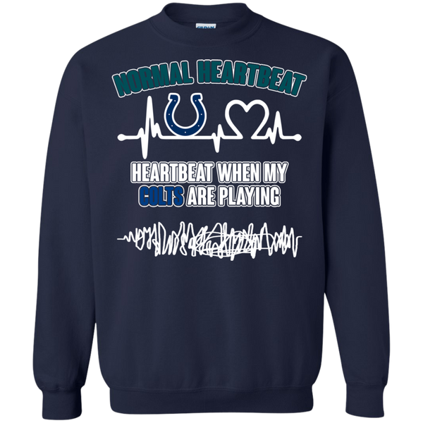 Indianapolis Colts T shirts Heartbeat When My Colts Playing Hoodies Sweatshirts