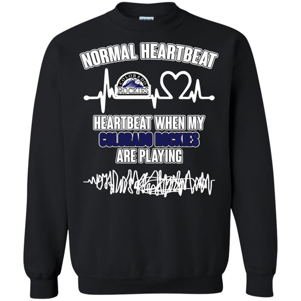 Colorado Rockies T shirts Heartbeat When My Colorado Rockies Playing Hoodies Sweatshirts
