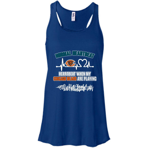 Chicago Bears T shirts Heartbeat When My Chicago Bears Playing Hoodies Sweatshirts