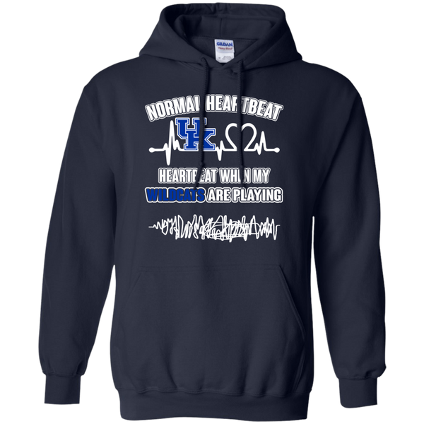 Kentucky Wildcats T shirts Heartbeat When My Wildcats Playing Hoodies Sweatshirts
