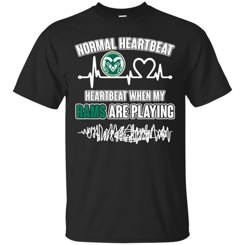 Colorado State Rams T shirts Heartbeat When My Rams Playing Hoodies Sweatshirts