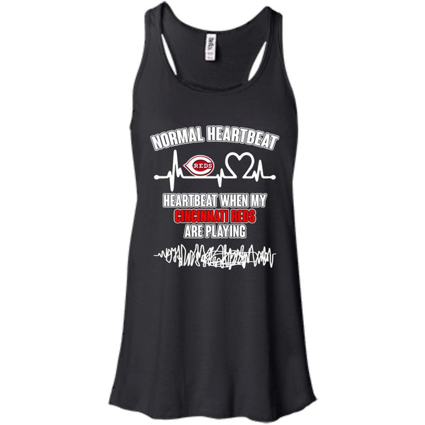 Cincinnati Reds T shirts Heartbeat When My Cincinnati Reds Playing Hoodies Sweatshirts