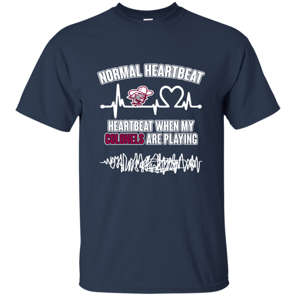 Eastern Kentucky Colonels T shirts Heartbeat When My Colonels Playing Hoodies Sweatshirts
