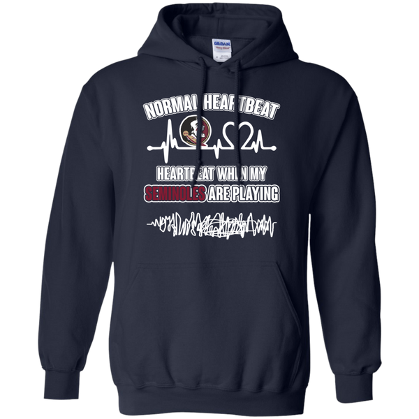 Florida State Seminoles T shirts Heartbeat When My Seminoles Playing Hoodies Sweatshirts