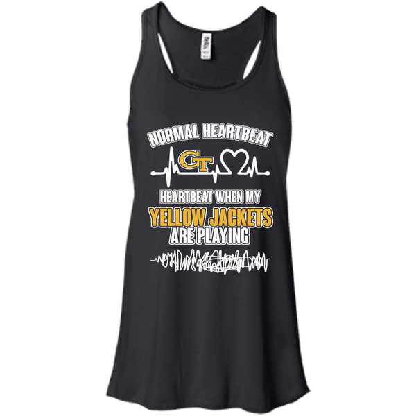 Georgia Tech Yellow Jackets T shirts Heartbeat When My Yellow Jackets Playing Hoodies Sweatshirts