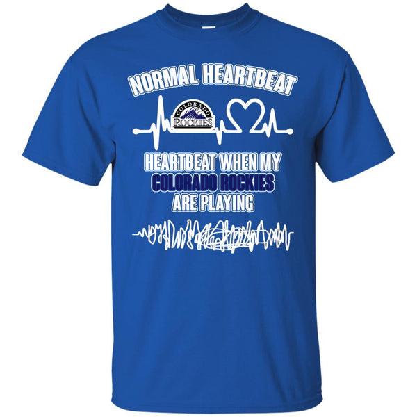 Colorado Rockies T shirts Heartbeat When My Colorado Rockies Playing Hoodies Sweatshirts